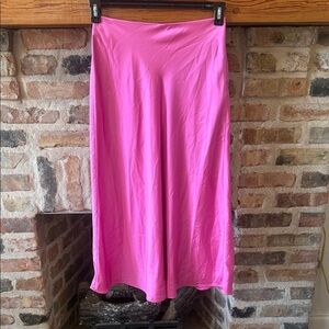 Gianni Bini Hot Pink Maxi Skirt - Flowing A-Line size Small barbiecore